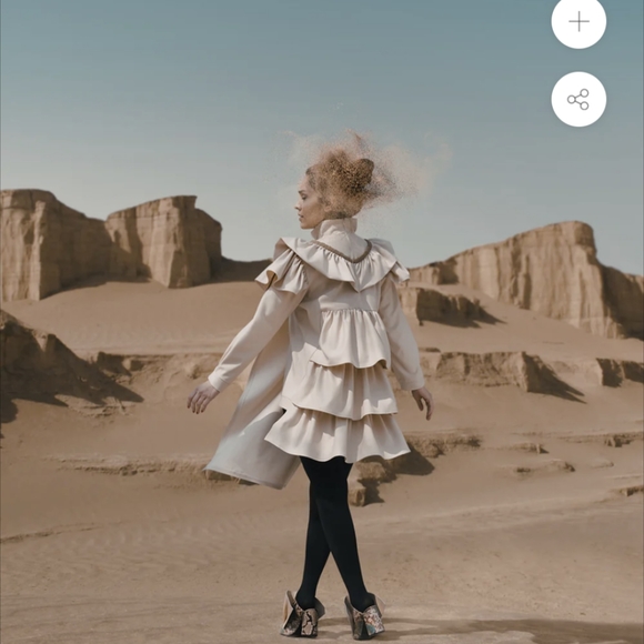 LA FEMME ROJE* Kavir-e Mule Heeled Sandals cruelty free, non leather materials - Picture 5 of 14